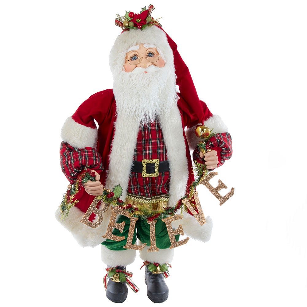 Kurt S. Adler 36“ KSA Kringles Santa With Garland