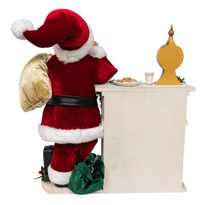 Kurt S. Adler 17“ KSA Kringles Santa With LED Fireplace Mantle