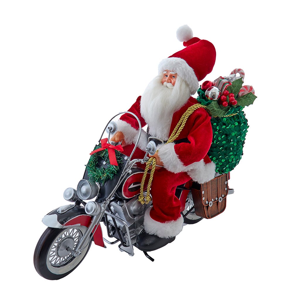 Kurt S. Adler 14“ KSA Kringles Motorcycle Santa