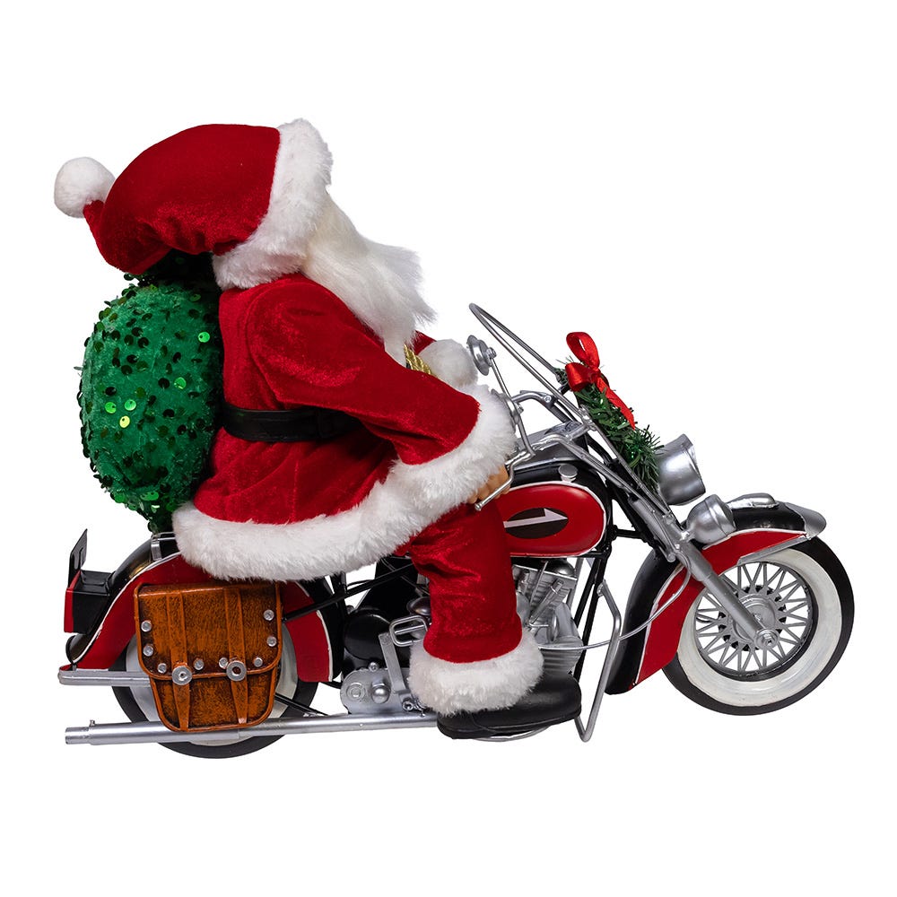 Kurt S. Adler 14“ KSA Kringles Motorcycle Santa