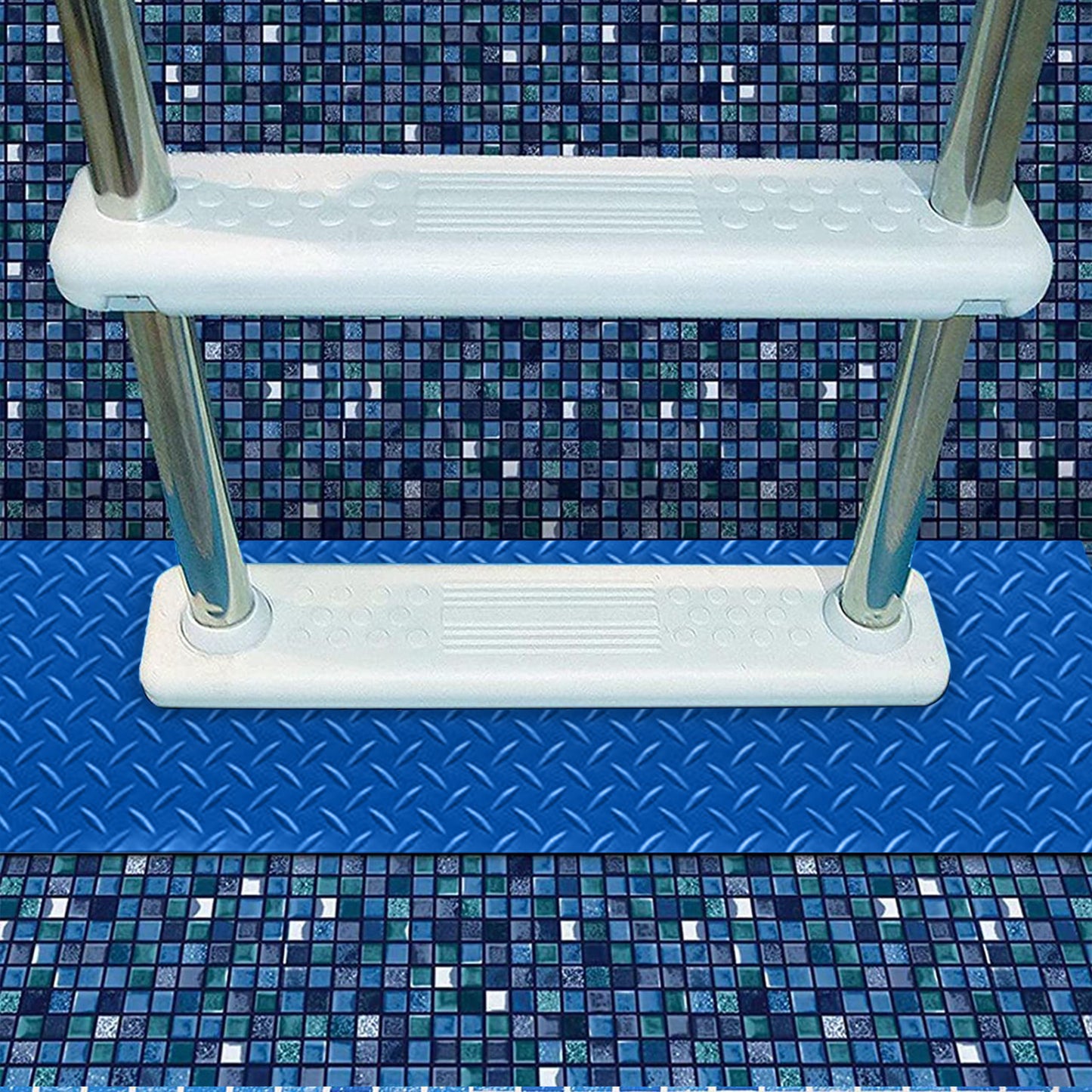 Poolzilla Swimming Pool Ladder Mat, Non-Slip Protective Pad for Liner