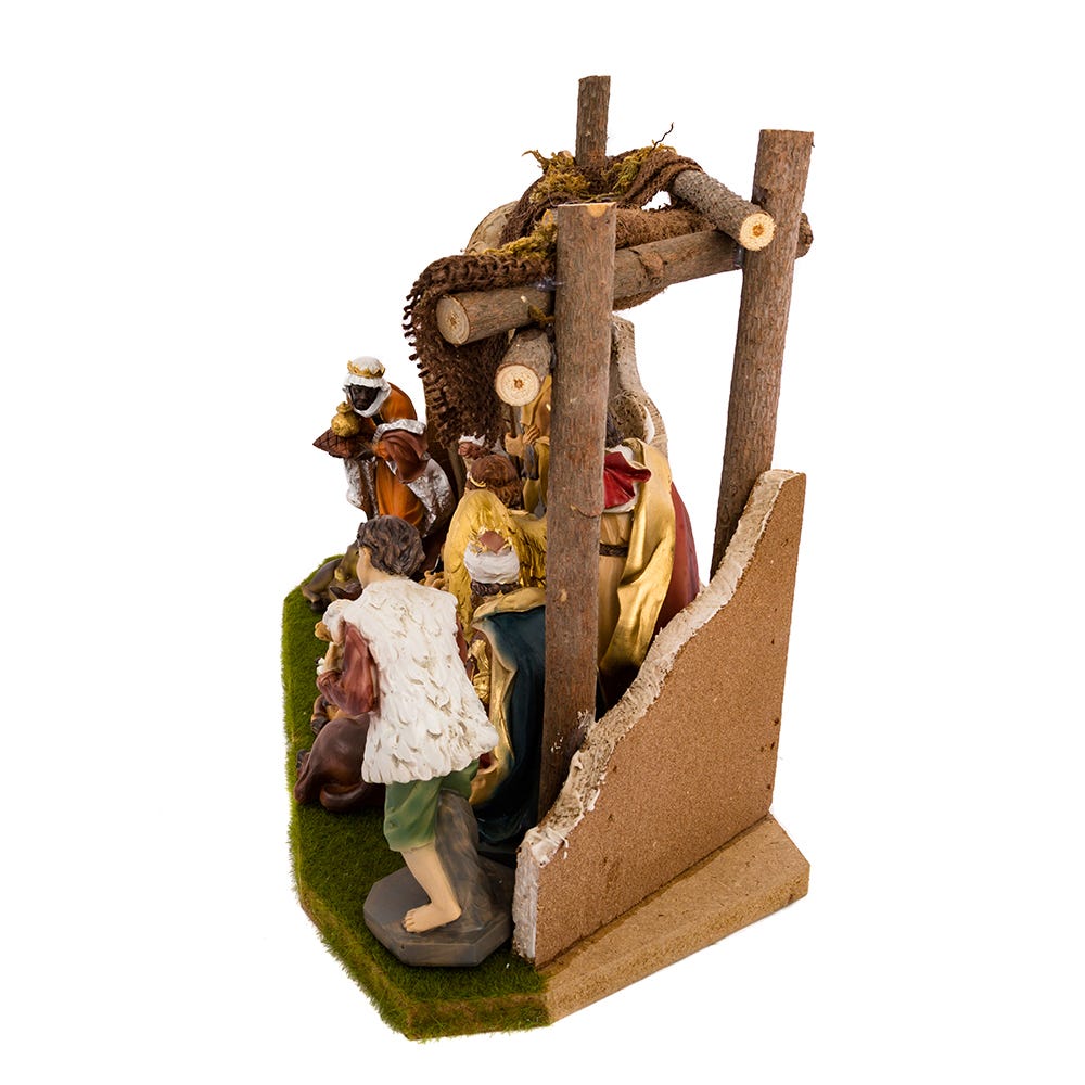 Kurt S. Adler Nativity Set With Stable, 12-Piece Set