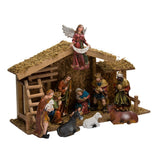 Kurt S. Adler Nativity Set With Wooden Stable, 12-Piece Set