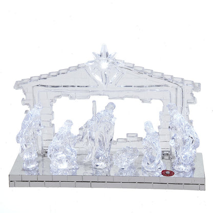 Kurt S. Adler Battery-Operated Light-Up LED Musical Nativity Scene
