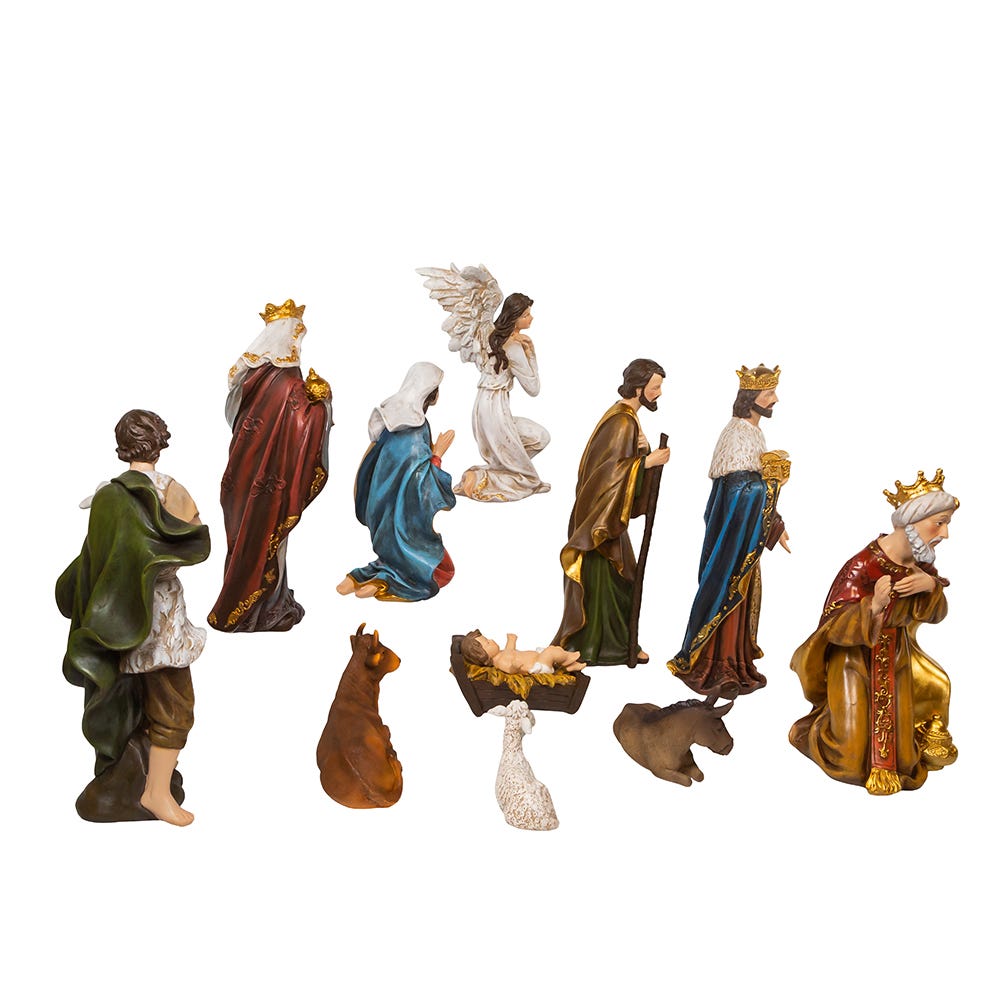 Kurt S. Adler 15“ Nativity Figurine Table Pieces, 11-Piece Set