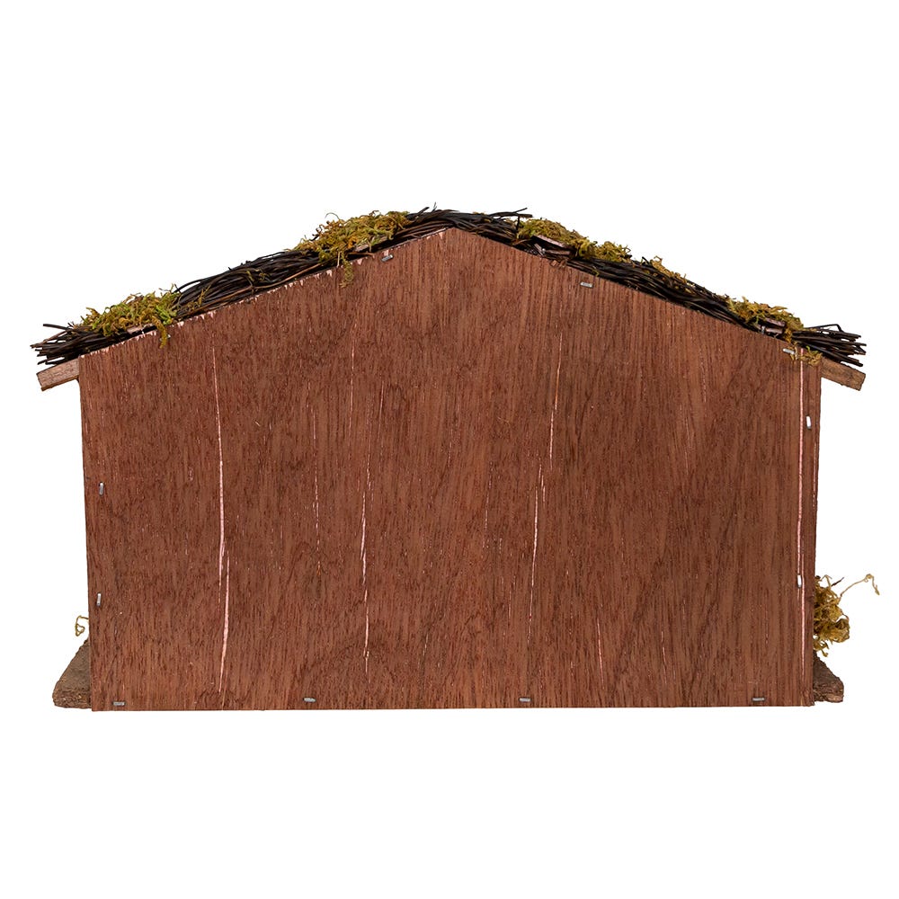 Kurt S. Adler 1.25-5.25“ Porcelain Nativity Figures With Wooden Stable, 9-Pieces