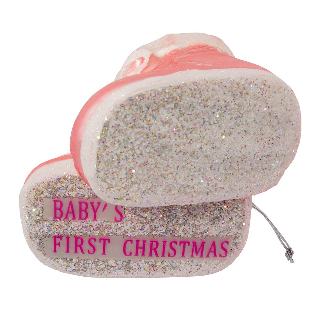 Kurt S. Adler Noble Gems™ Baby Girl Glass Ornament Set, 4-Piece Box Set