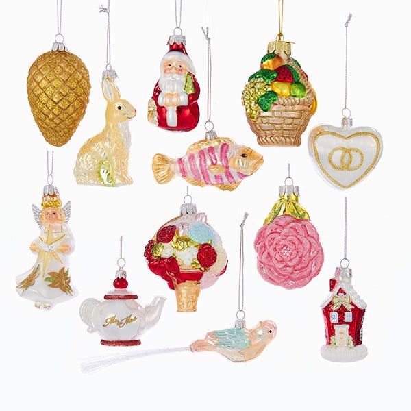 Kurt S. Adler Noble Gems™ Wedding Glass Ornaments, 12-Piece Box Set