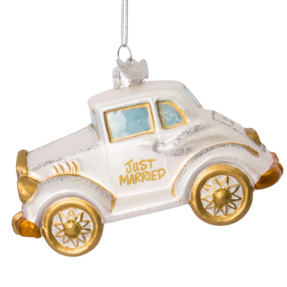 Kurt S. Adler Noble Gems™ Wedding Boxed Glass Ornaments, 4-Piece Box Set