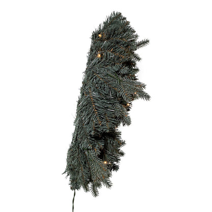 Kurt S. Adler 24“ Battery-Operated Pre-Lit Clear Incandescent Blue Spruce Wreath