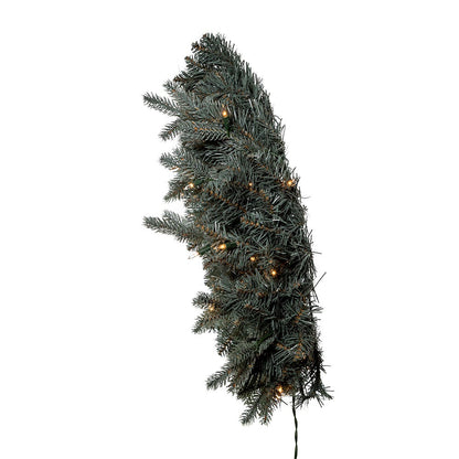 Kurt S. Adler 24“ Battery-Operated Pre-Lit Clear Incandescent Blue Spruce Wreath