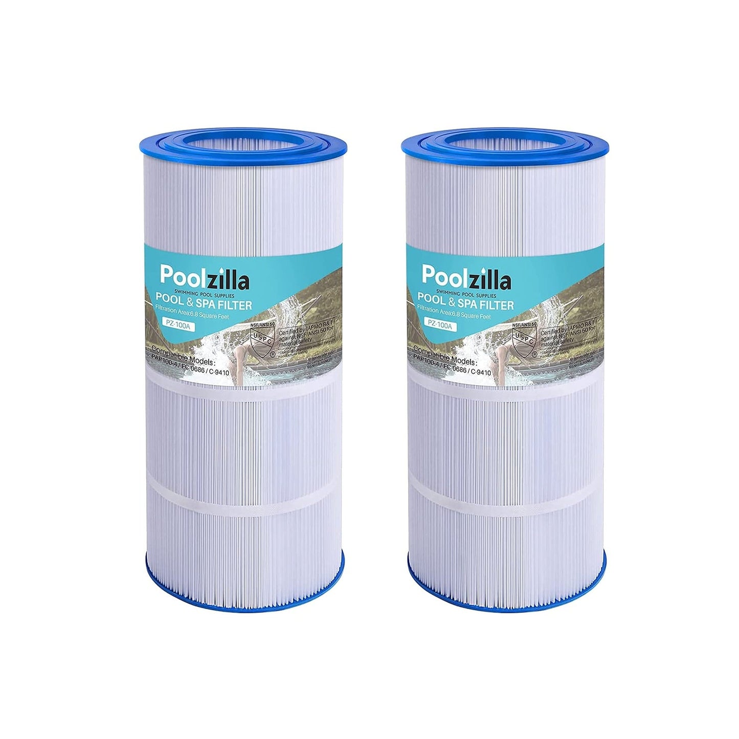 Poolzilla Replacement Pool & Spa Filter for PA100N, Unicel: C-7487, Filbur: FC-1270, CX870-XRE, C4000 Hayward