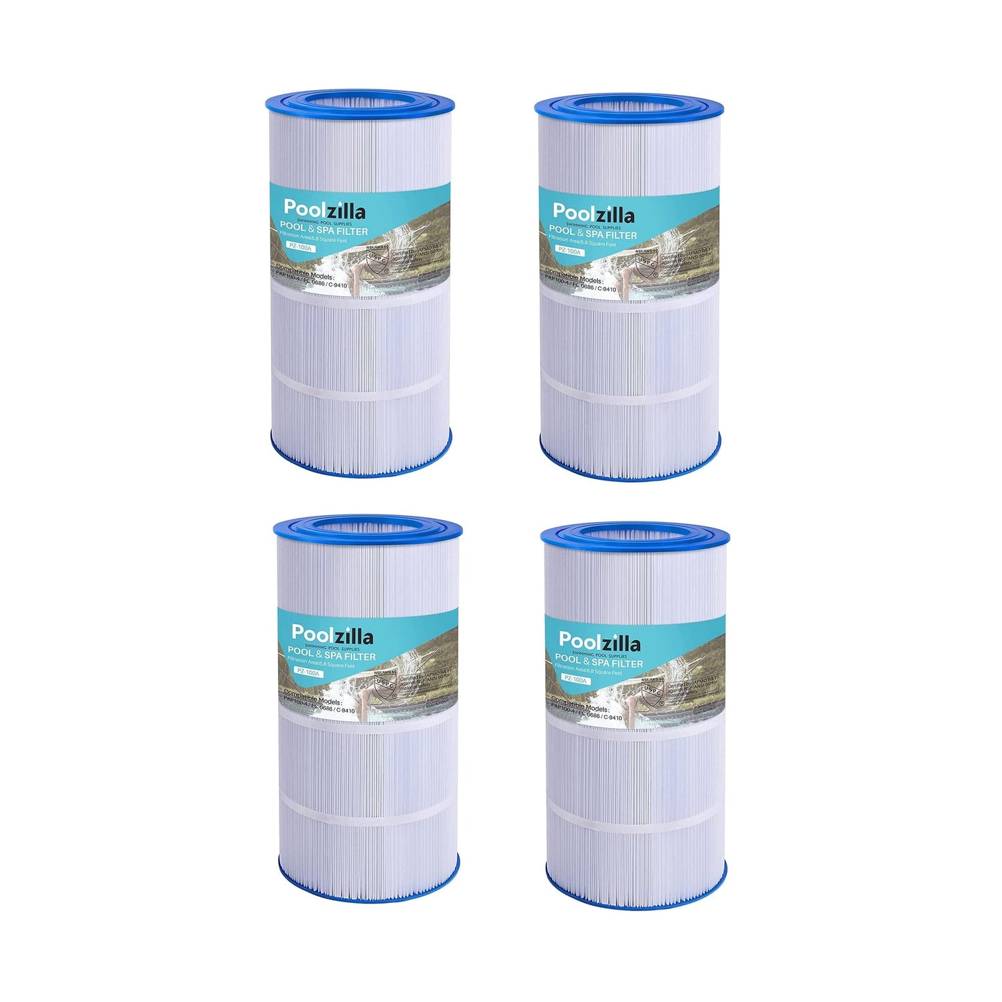 Poolzilla Replacement Pool & Spa Filter for PA100N, Unicel: C-7487, Filbur: FC-1270, CX870-XRE, C4000 Hayward