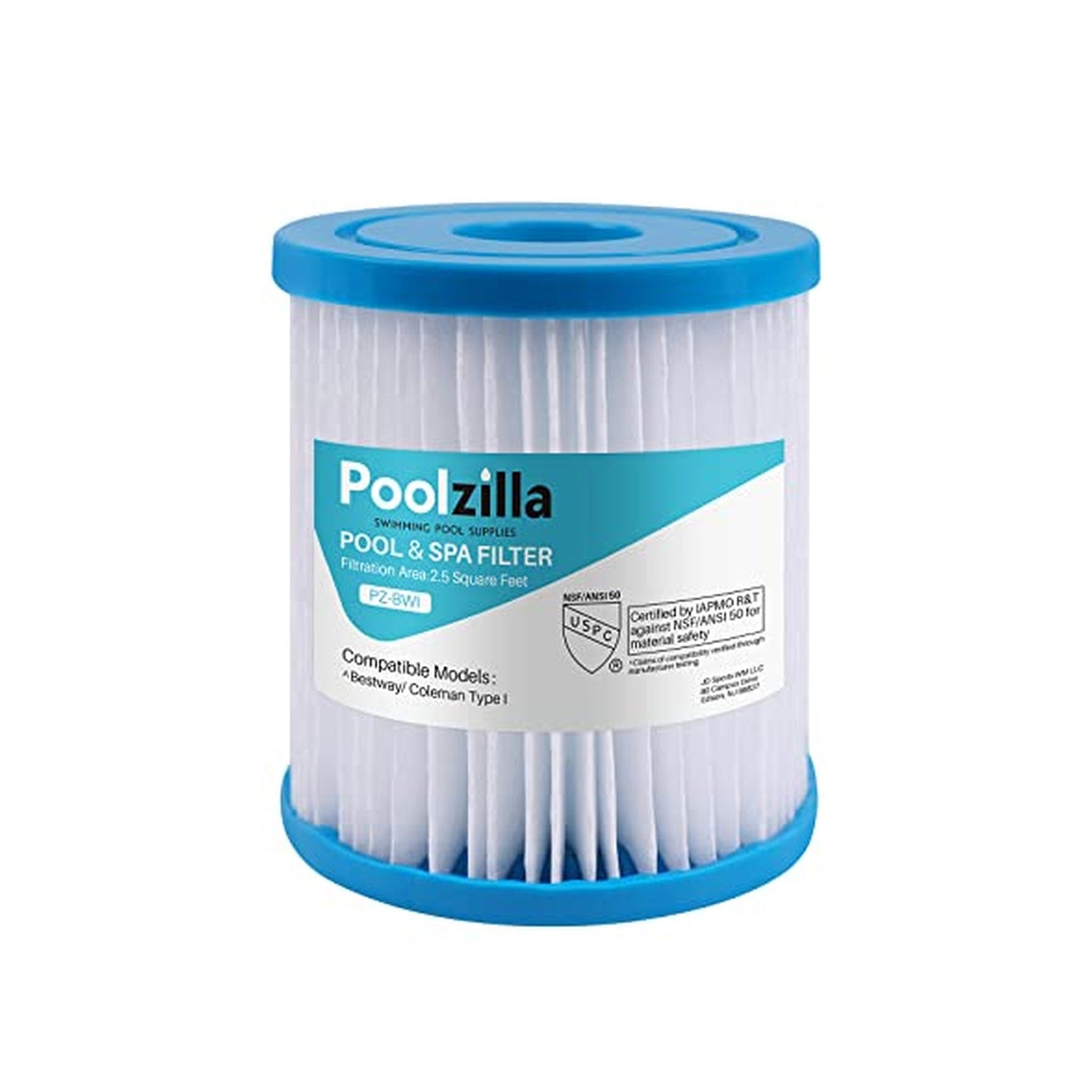Poolzilla Replacement Spa Filter for Bestway Type I, 300/330 gal/h (220-240V) Filter Pumps Systems, Summer Waves P53RX0330000 and P53FX0330000