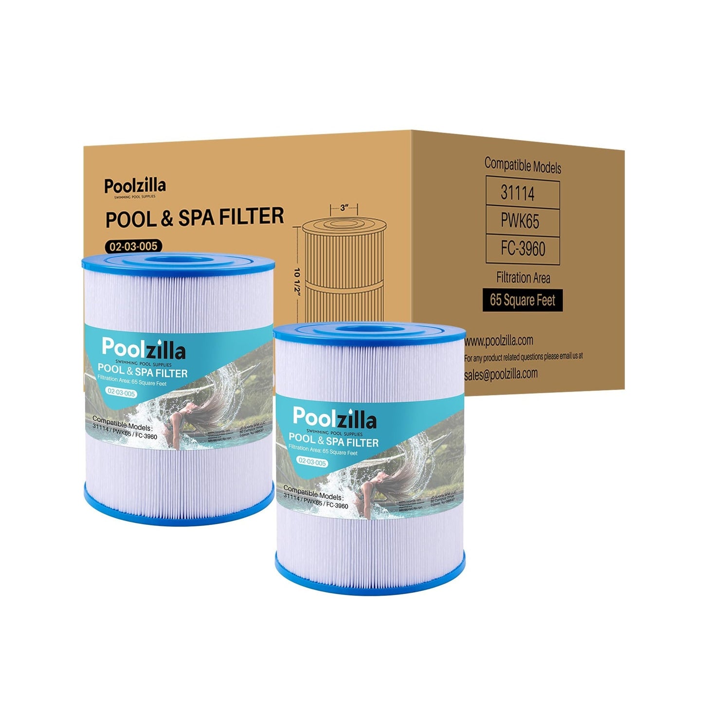 Spa Filter Cartridge for 76136 - Replaces Filbur  FC-3960, 71827