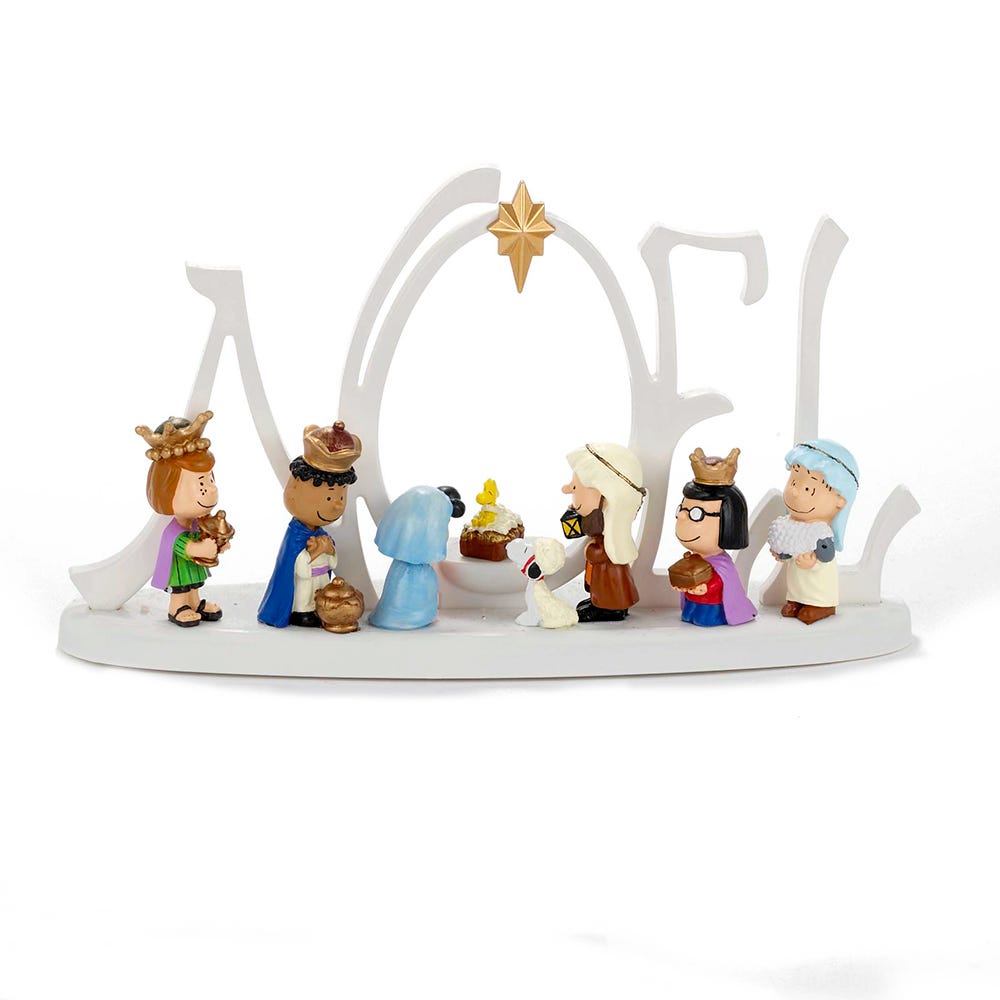 Kurt S. Adler Peanuts© Battery-Operated LED Lighted Nativity Scene