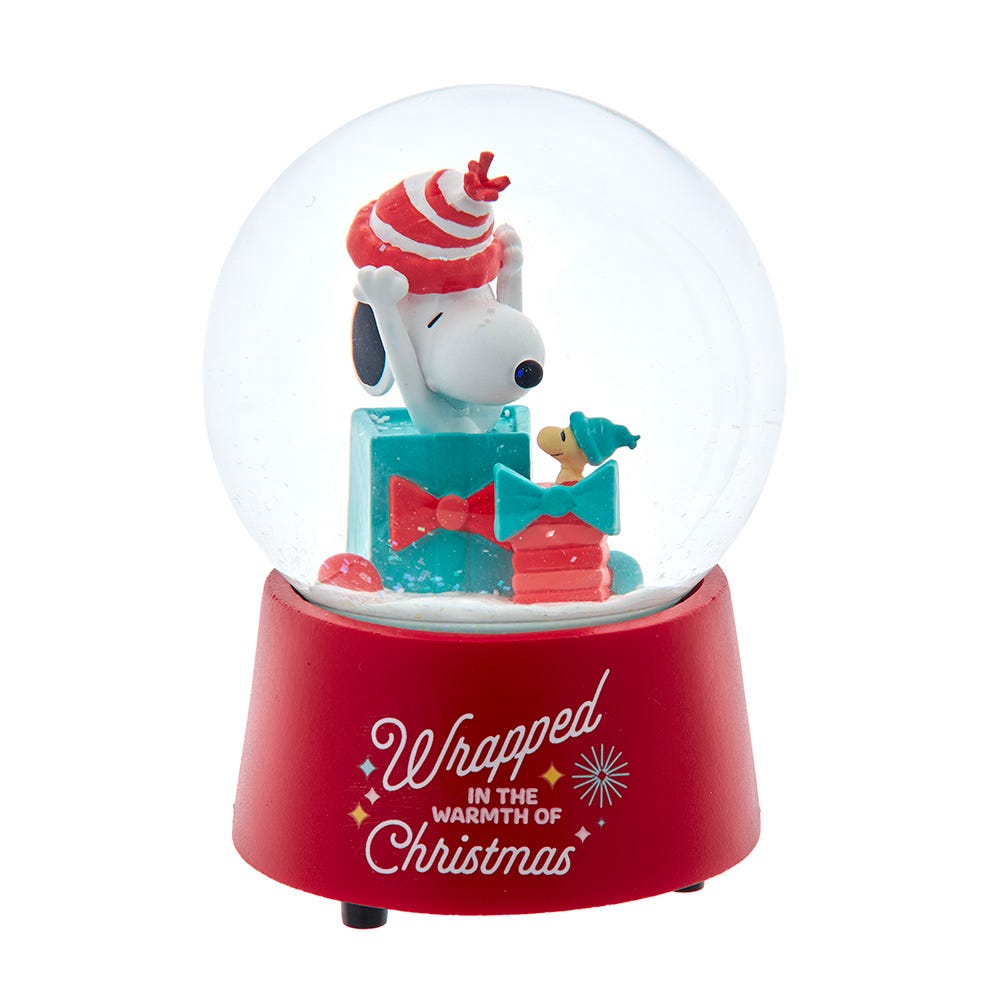Kurt S. Adler Peanuts© 100MM Musical Snoopy With Presents Water Globe