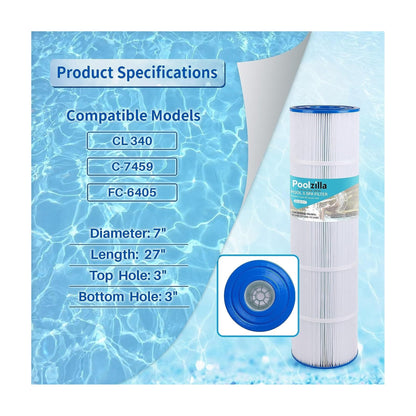 Pool Filter Cartridge for Jandy CL 340 - Replaces FC-6405, R0554500