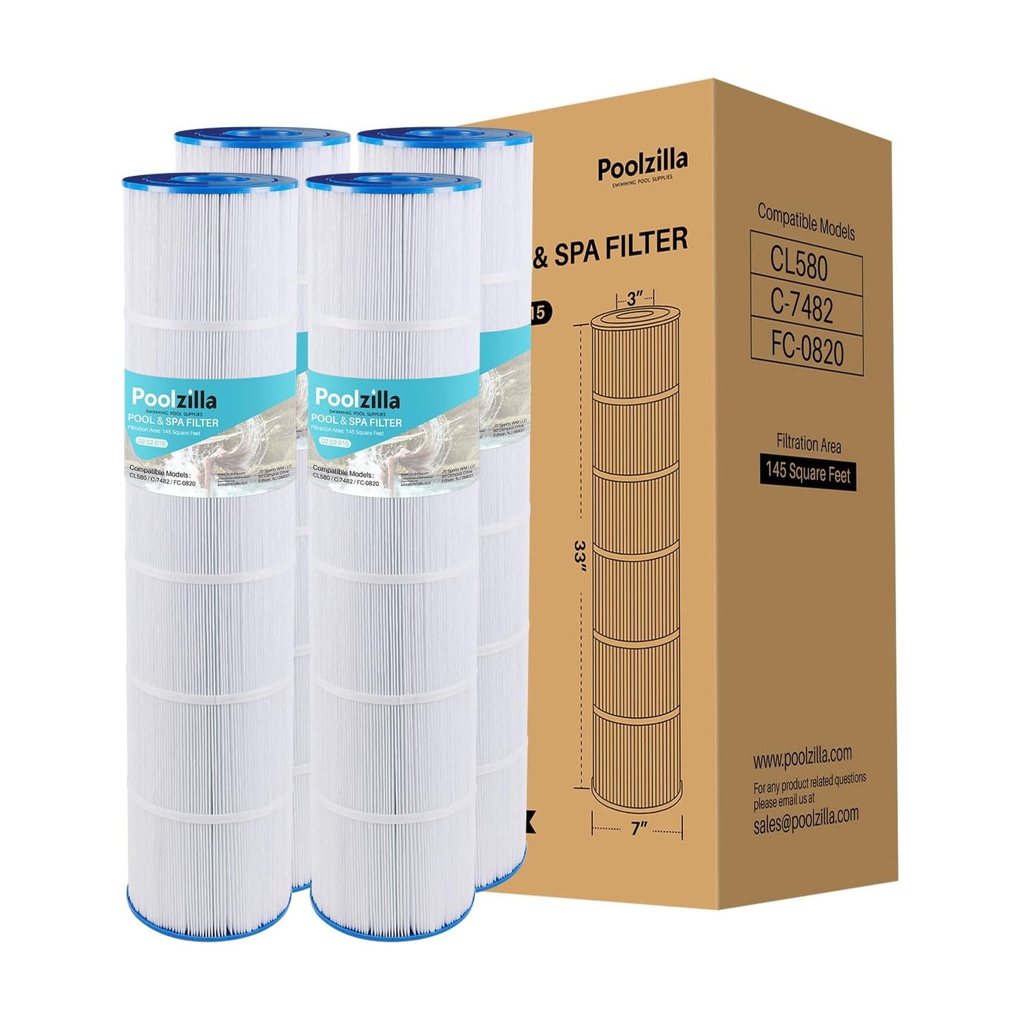Pool Filter Cartridge for Jandy CL580 - Replaces CV580, R0357900