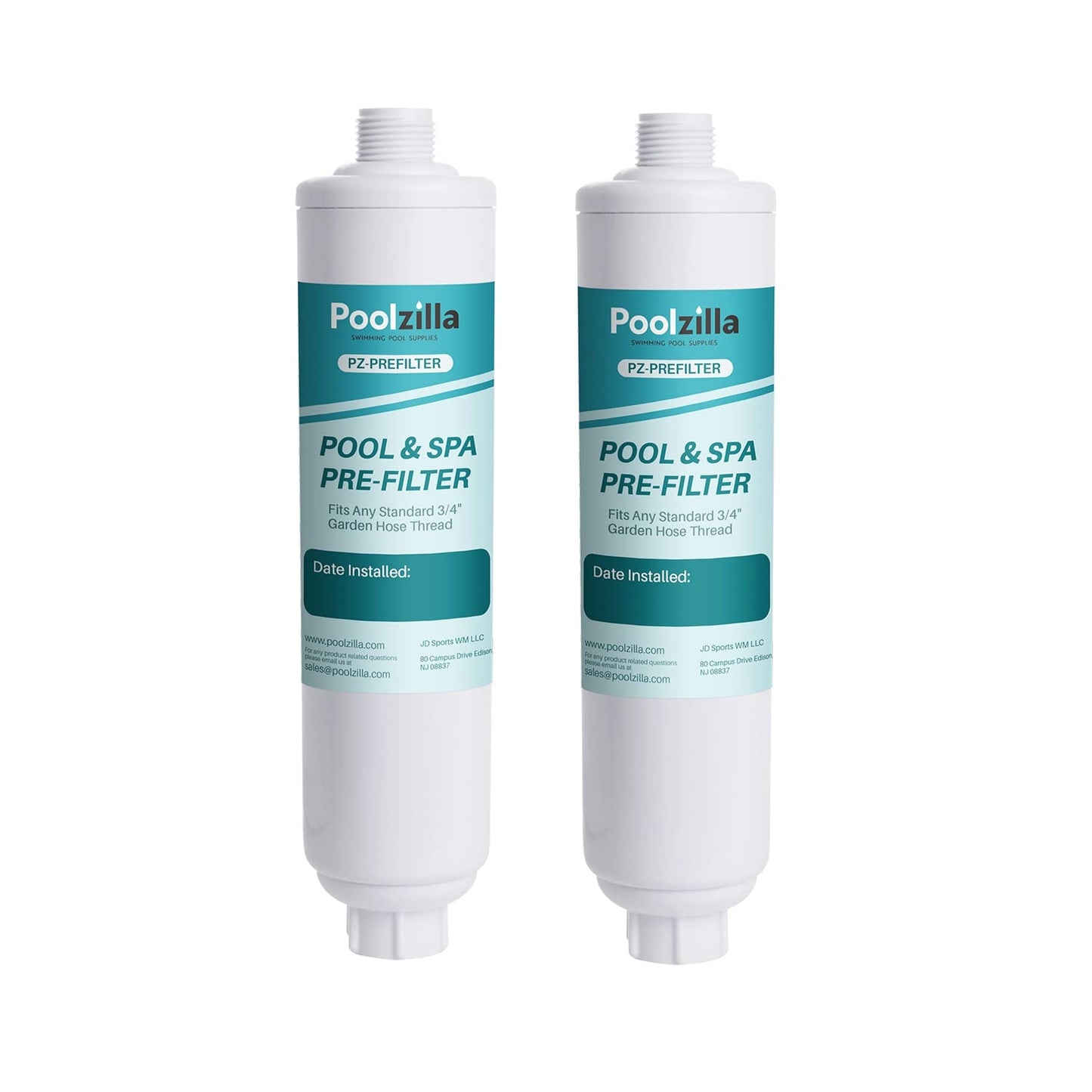 Poolzilla Prefilter for Pools, Spas, & Hot Tubs (3/4" Threads) Reduce Metals, Odors, and Chlorine Up to 8,000 Gallons