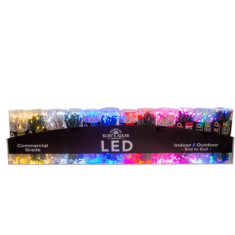 Kurt S. Adler Acrylic Endcap Display For Commercial Grade LED Lights In PDQ