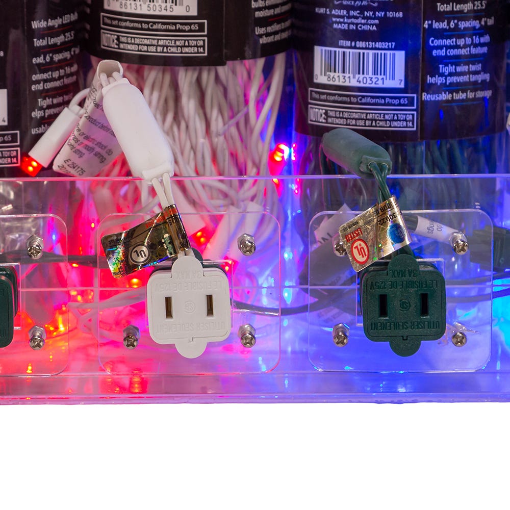 Kurt S. Adler Acrylic Endcap Display For Commercial Grade LED Lights In PDQ