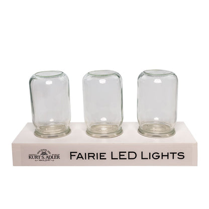 Kurt S. Adler 13“ 3-Piece Mason Jar Fairy Light Display