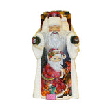 Kurt S. Adler 11.5“ Hand Carved Wooden Santa With Backpack