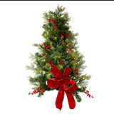 Kurt S. Adler 26“ Battery Operated Pre-Lit Warm White LED Berry and Pinecone Wall Tree