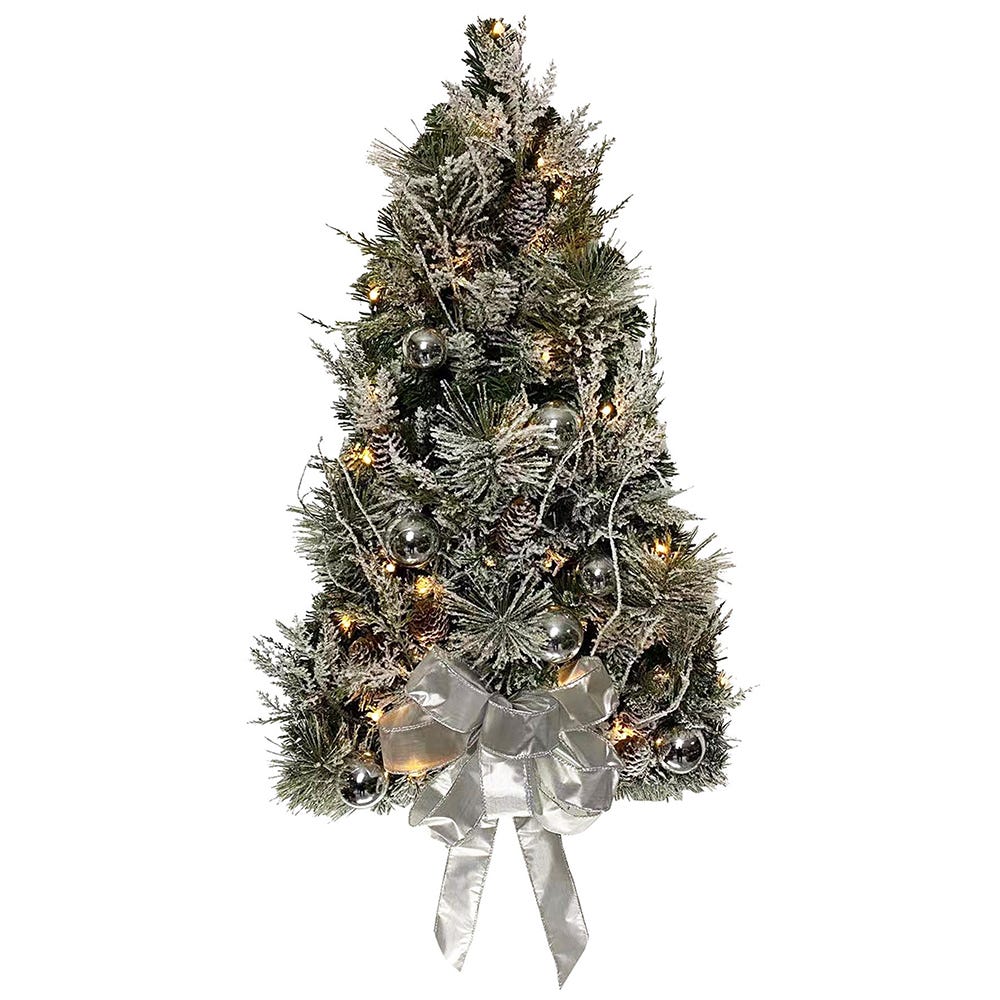 Kurt S. Adler 26“ Battery Operated Pre-Lit Warm White LED Pinecone Wall Tree