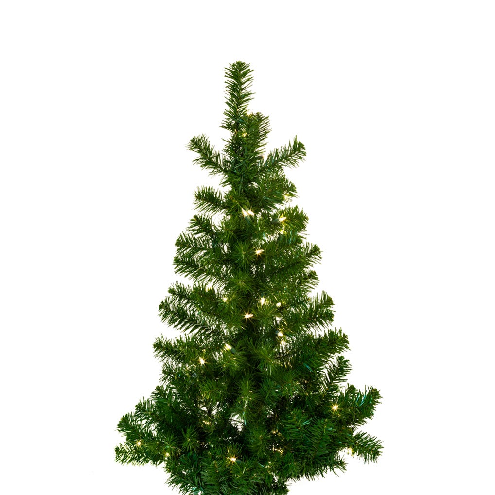 Kurt S. Adler 3' Pre-Lit Clear Incandescent Norway Pine Wall Tree