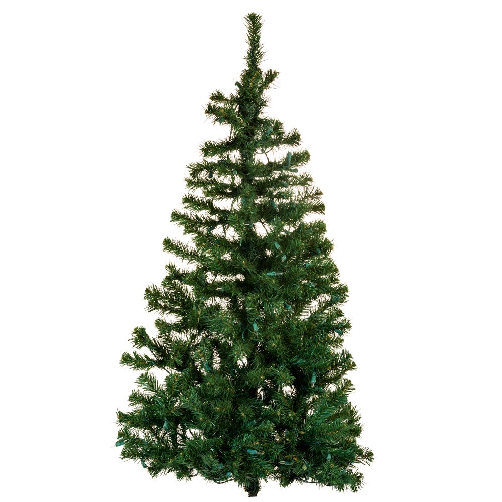 Kurt S. Adler 4' Pre-Lit Clear Incandescent Norway Pine Wall Tree