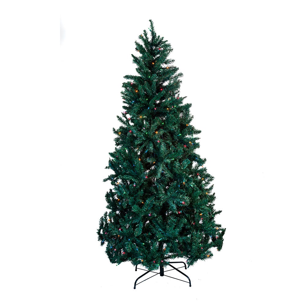 Kurt S. Adler 7' Pre-Lit Multicolored Incandescent Point Pine Tree