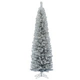 Kurt S. Adler 7' Pre-Lit Warm White LED Winchester Siver Pine Pencil Tree