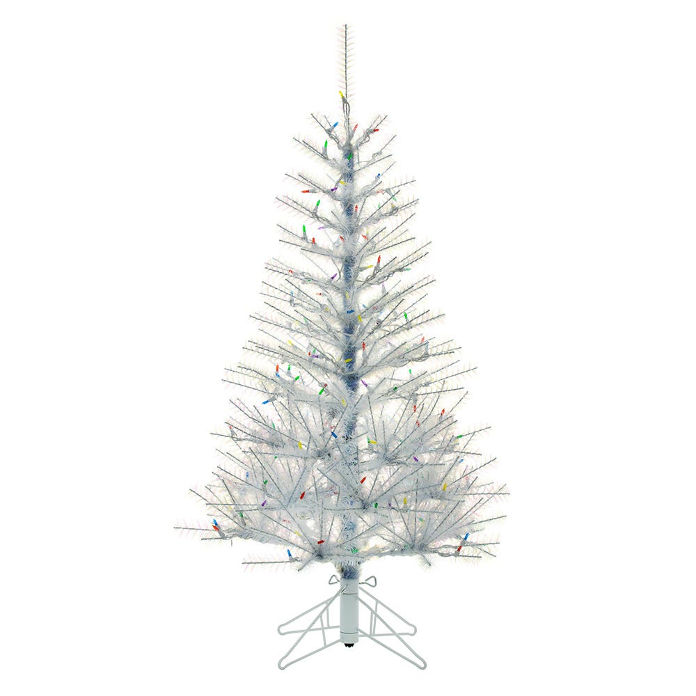 Kurt S. Adler 4.5' Pre-Lit Multicolored LED Glisten Pine Tree