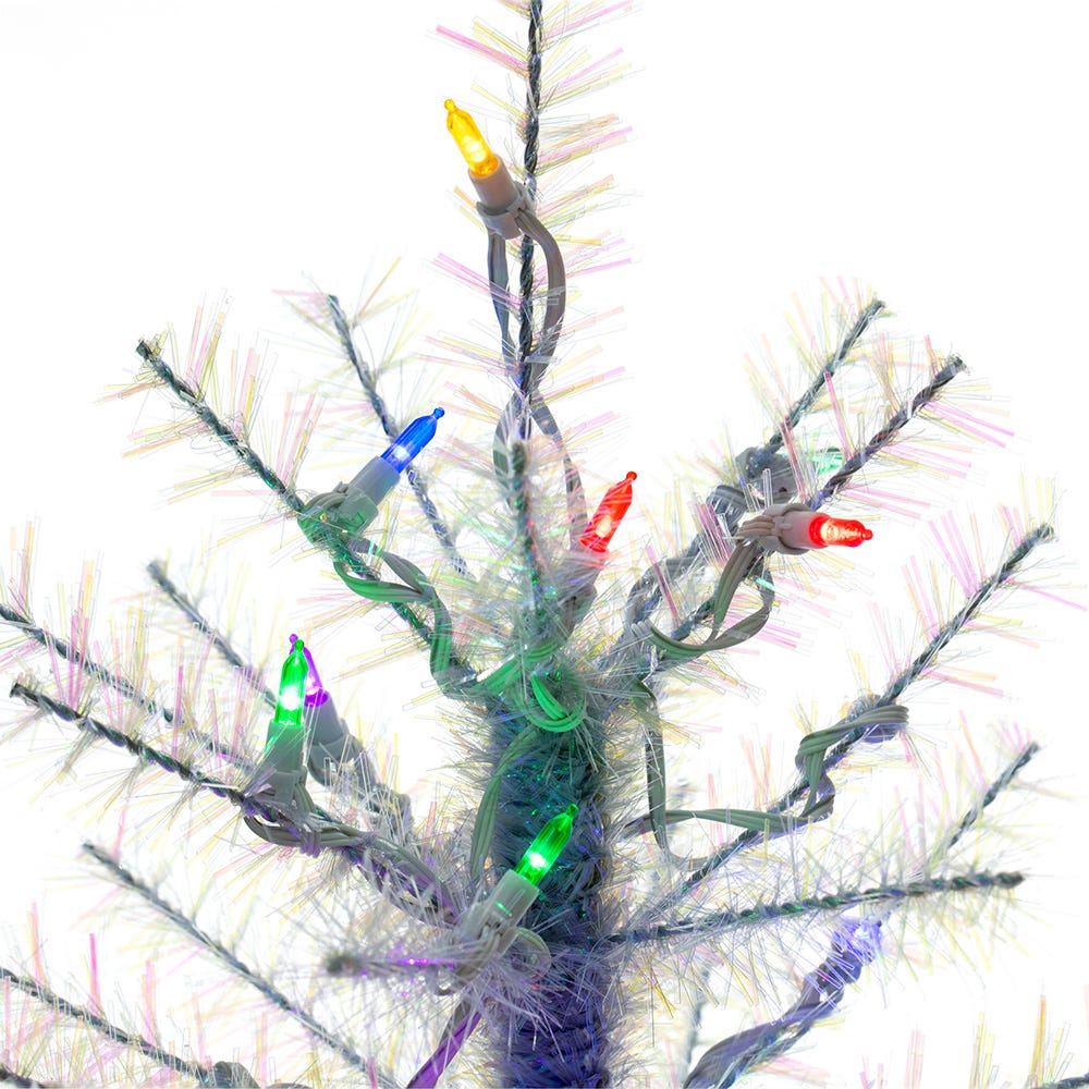 Kurt S. Adler 4.5' Pre-Lit Multicolored LED Glisten Pine Tree