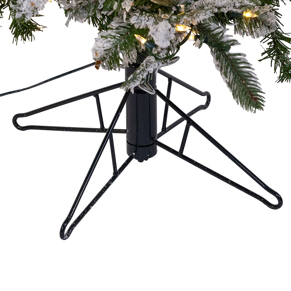 Kurt S. Adler 5' Pre-Lit Instant Connect Dual-Color LED Flocked Breckenridge Tree