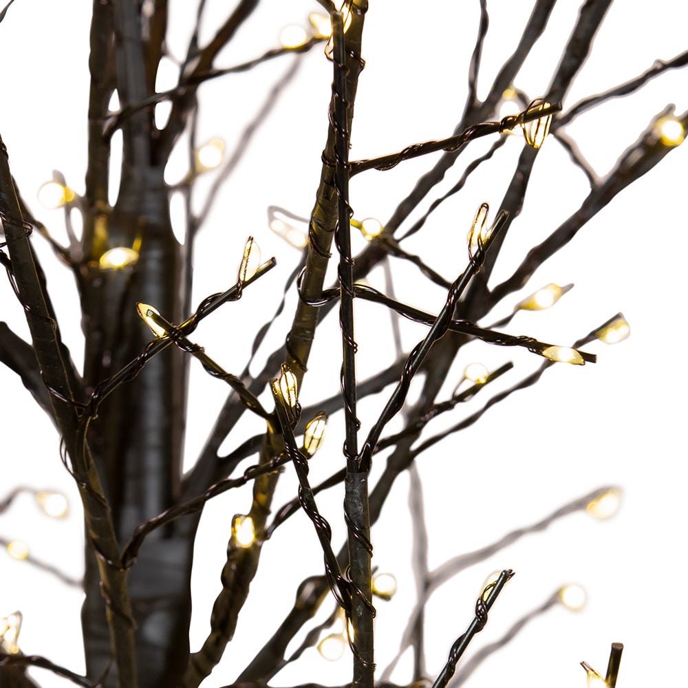 Kurt S. Adler 3' Pre-Lit Warm White Fairy Cluster LED  Dark Brown Twig Tree
