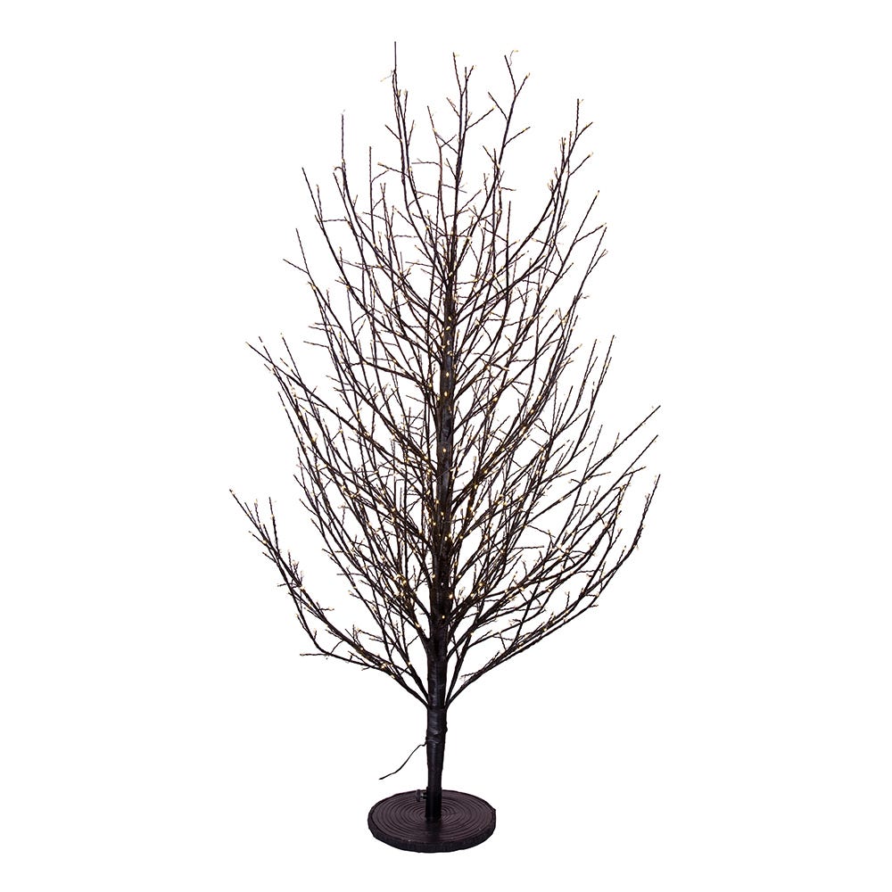 Kurt S. Adler 4' Pre-Lit Warm White Fairy Cluster LED Dark Brown Twig Tree