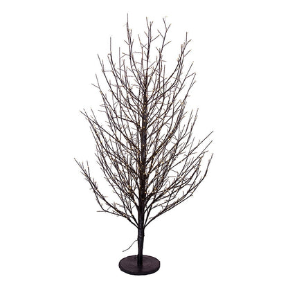 Kurt S. Adler 4' Pre-Lit Warm White Fairy Cluster LED Dark Brown Twig Tree