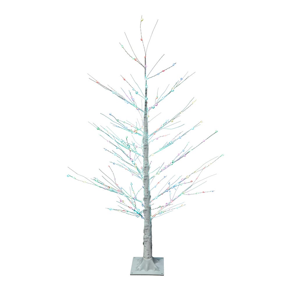 Kurt S. Adler 4' Pre-Lit RGB Fairy LED White Birch Tree