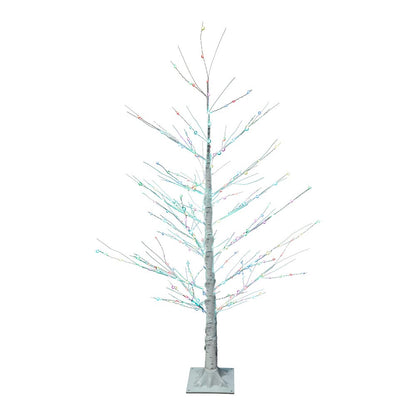Kurt S. Adler 4' Pre-Lit RGB Fairy LED White Birch Tree
