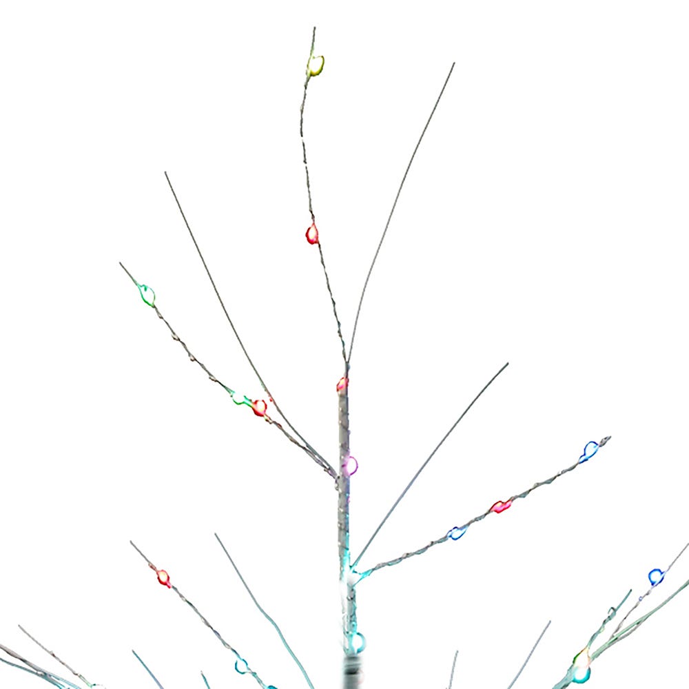 Kurt S. Adler 4' Pre-Lit RGB Fairy LED White Birch Tree