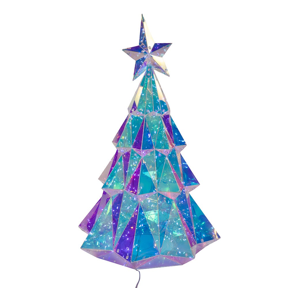 Kurt S. Adler 20“ Lighted Magical Iridescence Holographic Christmas Tree