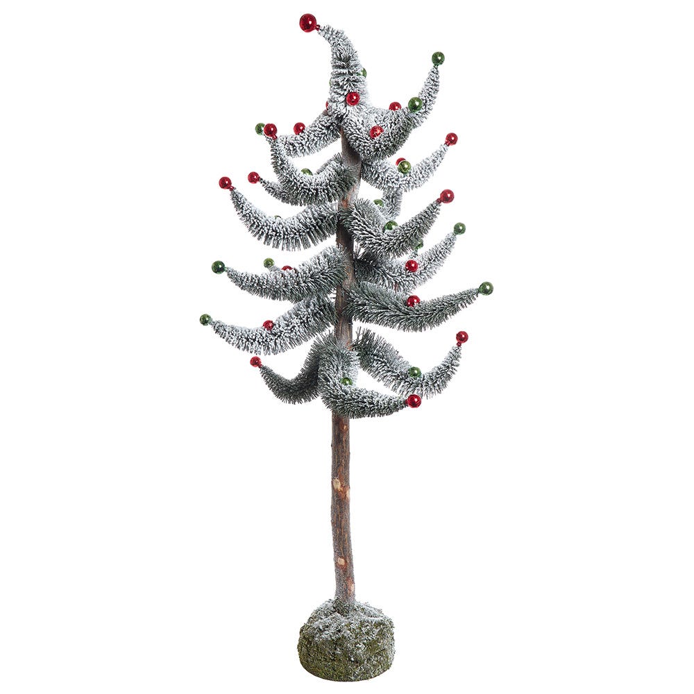 Kurt S. Adler 36“ Snowy Curly Green Tree