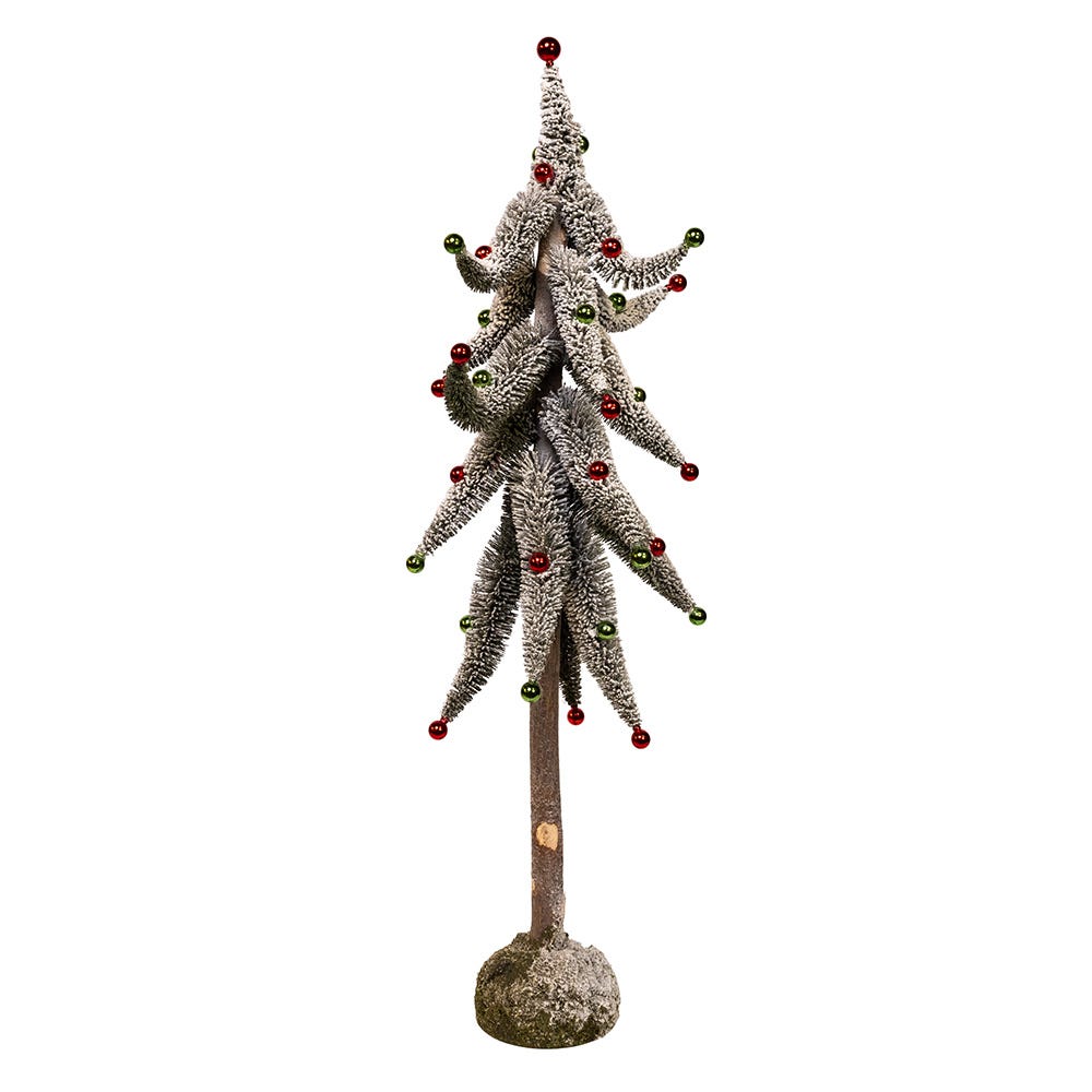 Kurt S. Adler 36“ Snowy Curly Green Tree
