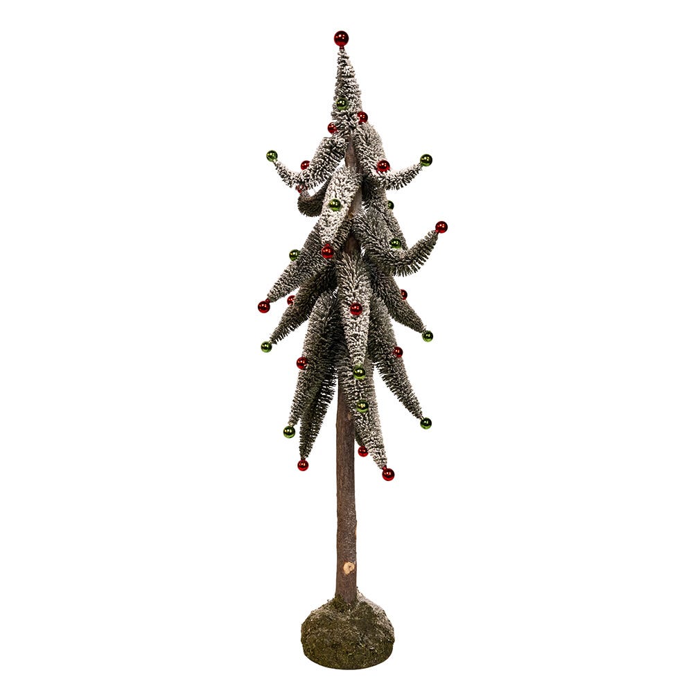 Kurt S. Adler 36“ Snowy Curly Green Tree
