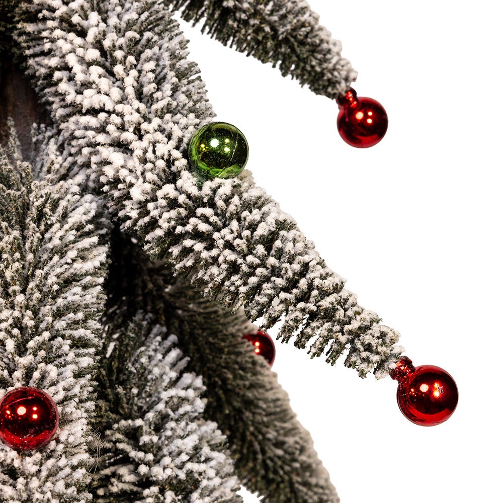 Kurt S. Adler 36“ Snowy Curly Green Tree