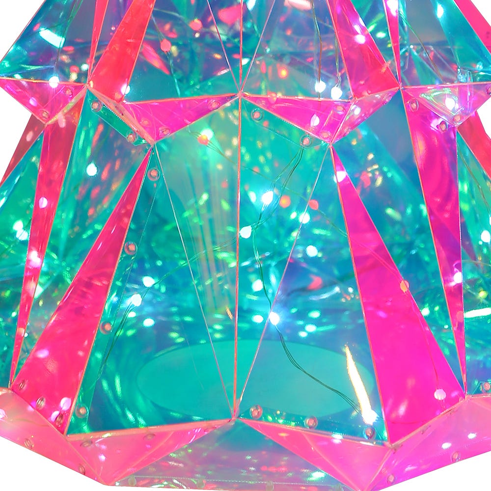 Kurt S. Adler 25.5“ Lighted Magical Iridescence Holographic Christmas Tree + Remote