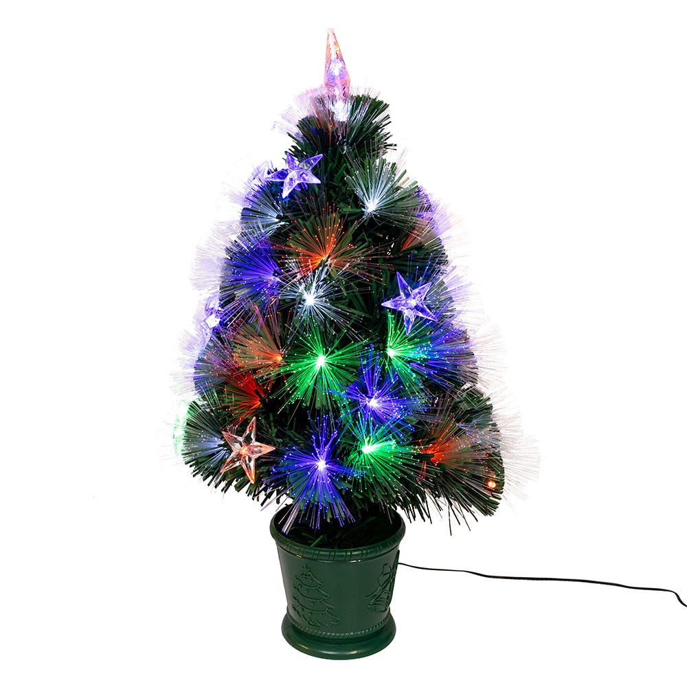 Kurt S. Adler 24“ Pre-Lit Fiber Optic Potted Tree